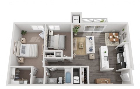 a 2 bedroom192 sq ft floor plan  1199 square feet